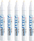 Uni-Paint Oil Based Paint Marker 5 Pens Bundle Set , Multi surface Marking Pen (PX-20) Medium Point White Colour...