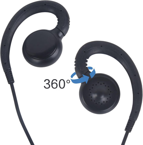 CLP1010e Earpiece CLP1080e Earpieces C-Swivel Radio Ear piece Walkie Talkie Headset with PTT Mic Compatible with Motorola CLP 1010e CLP1040e CLP 1...