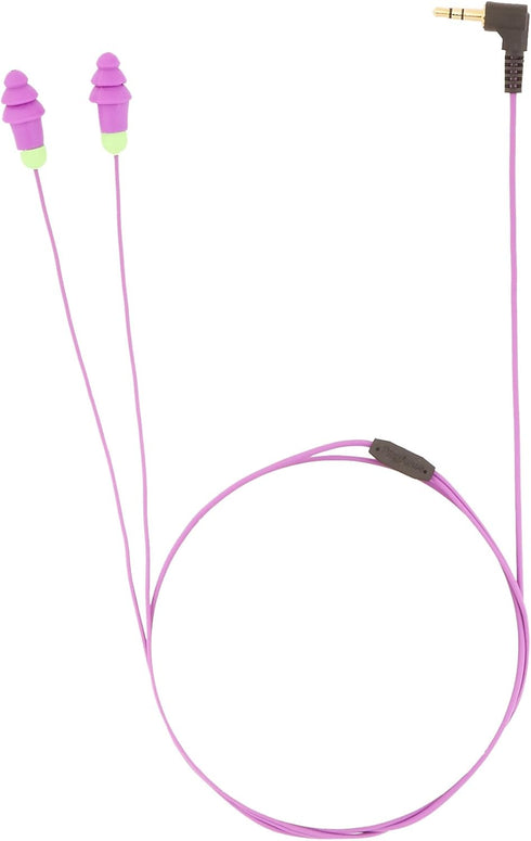 Plugfones Basic Earplug-Earbud Hybrid - Noise Reducing Earphones - Purple......