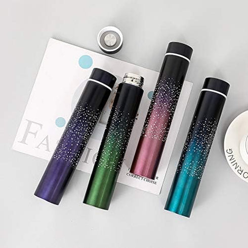 Insulated Water Bottle, Coffee Thermos Mug, Double Wall Vacuum Insulation, Fashionable Style Skinny Mini Slim Stainless Steel Water Bottle, 8.5 Oz...