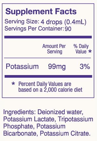 ALKAZONE Liquid Potassium+ | Liquid Supplements Have Faster Absorption Rate | Concentrated | Easiest Way to take Potassium | Tasteless Flavorless ...