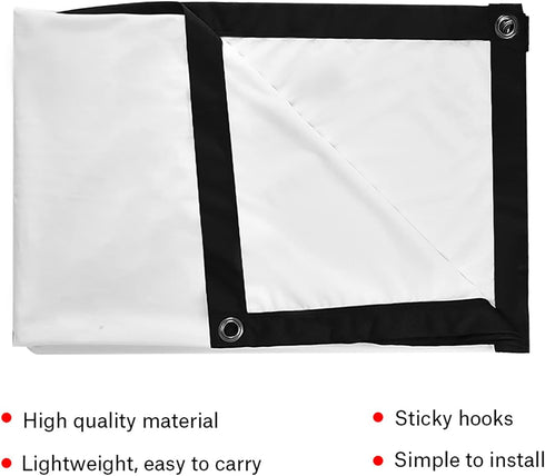 72 Inch Portable Foldable White Projector Curtain Projection Screen 4:3 Portable Movies Screen for Projector Home Theater Outdoor (72Inch)...