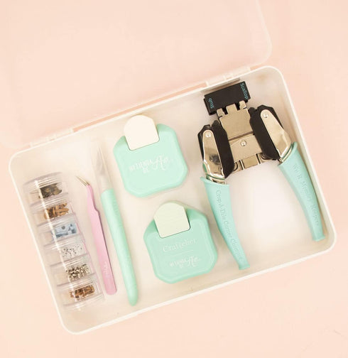 Craftelier - Set of 3 Storage and Organisation Boxes for Scrapbooking and other Craft Materials | 2 Box Sizes: Large Box 26,5 x 17,8 x 4,2 cm and ...