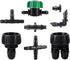 128 Pcs 1/4 Barbed Connectors Irrigation Fittings Kit, 3/4'' to 1/4'' Hose Adapter,Convert 3/4" Female Hose Thread to 2-Way 1/4" Tubing for Repair...