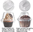 50 Pack Individual Cupcake Containers Plastic Cupcake Boxes Cupcake Holders Stackable Deep Dome Cupcake Carrier...