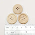 Chenkou Craft 40pcs 25mm 1" Round Natural Wood Buttons 4 Holes Craft Sewing Button (25mm)...