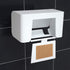 Toothbrush Holder Wall Mounted with Cover, Self Adhesive Toothbrushes Holder Perfect for Dorm Bathrooms and Shower, Holds 2 Toothbrushes...