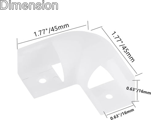 90 Degree Corner Connectors for V Shape LED Aluminum Channel System 16x16mm with Angle Turning Solution (Pack of 10)...