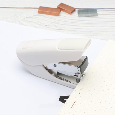 Effortless Stapler Heavy Duty Office Desktop Staplers Power Saving Manual Stapling Low Force Small White Stapler 20 Sheet Capacity for Desk Office...