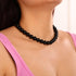 Denifery Vintage Black Pearl Choker Bohemian Pearl Ball Necklace OT Toggle Choker Dainty Women's Collar Necklace Prom Party Festival Gift...