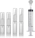 4PCS Airless Pump Bottles Set with 10ml Syringes - 5ml + 10ml Empty Refillable Cosmetic Airless Pump Jars - Travel-Size Portable Vacuum Pump Bottl...