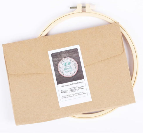 Swanson Christian Products Embroidery Kit-Faith Makes All Things Possible...