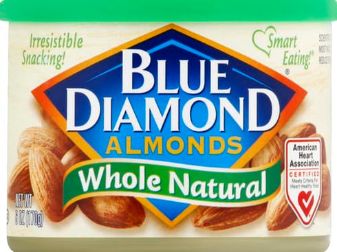 Blue Diamond Almonds, Raw Whole Natural, 6 Ounce (Pack of 1)...
