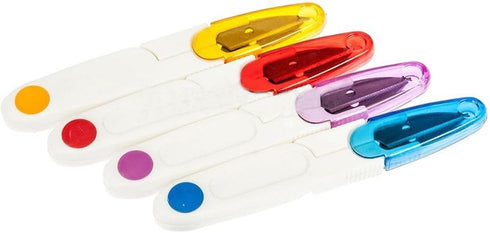 yueton Pack of 4 Plastic Handle & Safety Cover Sewing Scissors Clothes Thread Embroidery Cross-stitch Craft Clipper Cutter Tailor Nippers, Sewing ...