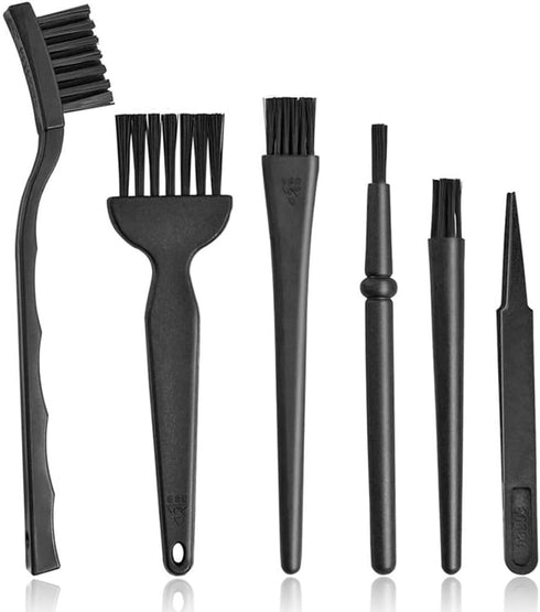 Keyboard Brush,6 in 1 Multi-Purpose Portable Plastic Handle Nylon Anti Static Brush Kit Fit for MacBook Laptop,Phone,Computer Keyboard,Machine,Car...