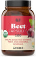 Organic Beet Root Capsules - Made in The USA, Naturally Boost Energy, Stamina, & Nitric Oxide with a Pure Organic Beet Root Supplement...