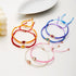 COLORFUL BLING 2Pcs Love Heart Bracelet Adjustable Thread String Protection Long Distance Matching Bracelet for His and Her Couples Friendships Re...