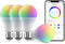 Broadlink FastCon Smart Bulb LB4E26 4-Pack, Color Changing with Music Sync, A19/E26/9W/800LM/110V, Compatible with Alexa and Google Home, GW4C Hub...