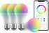 Broadlink FastCon Smart Bulb LB4E26 4-Pack, Color Changing with Music Sync, A19/E26/9W/800LM/110V, Compatible with Alexa and Google Home, GW4C Hub...