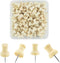 100 Pieces Decorative Wood Push Pins for Cork Board Wooden Thumb Tacks for Office Home Wood Map Tacks Wooden Head Pin for Bulletin Boards Craft Pr...