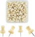 100 Pieces Decorative Wood Push Pins for Cork Board Wooden Thumb Tacks for Office Home Wood Map Tacks Wooden Head Pin for Bulletin Boards Craft Pr...