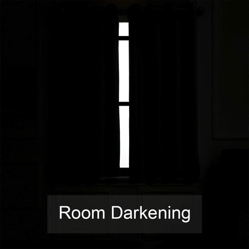 LA PALMA Thermal Insulated Blackout Darkening Grommet Living Room Curtains Window Drapes for Bedroom Pack of 2 Panels...