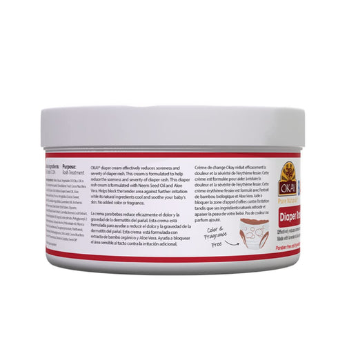 OKAY | Baby Diaper Rash Cream | For All Skin Types | Protect, Soothe, Cool | With Lavender Oil, Aloe, Grapefruit and Calendula Extracts | Sulfate,...