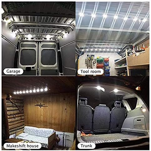 60 LED Van Light Car Interior Light Bright White Lighting Dome Lamp Ceiling Work Lights Kit for Van Truck Auto Car Vehicle Caravan DC 12V (20 Modu...