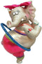 December Diamonds Elephant with Hula Hoop Glass Christmas Tree Ornament 7980769...