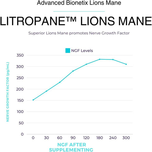 Organic Lions Mane Supplement 120 Capsules. Brain Support Nootropic Immune System Support Mushroom Supplement. 10X Extract Similar to 18,000mg, Co...