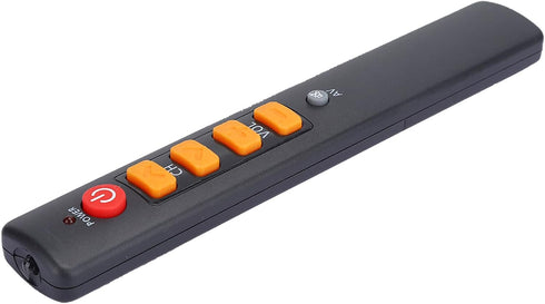 Learning Remote Control with Big Buttons, 6 Keys Universal Remote Control Smart Controller for TV STB DVD HiFi VCR(Orange)...