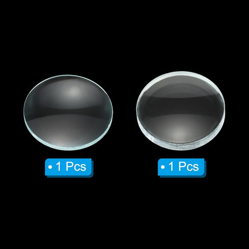 PATIKIL 5cm Focal Length 30mm Double Convex and 7.5cm Focal Length 30mm Double Concave Lens 1 Set, 2 Pack Glass Optically Polished Round Edges Len...
