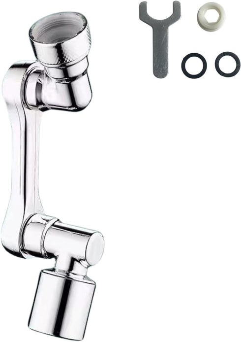 2Pack - 1080° Rotating Faucet Aerator Extender (Plastic) with Aerator Wrench - 22mm Inside Diameter Suitable for 20-24mm Faucets - Dual Models And...