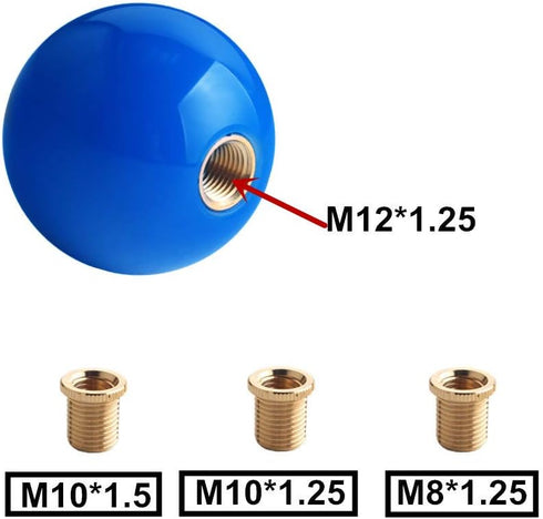 DEWHEL Fing Fast Shift Knob 5 Speed Short Throw Shifter M12x1.25 M10x1.5 M10x1.25 M8x1.25 (Blue)...