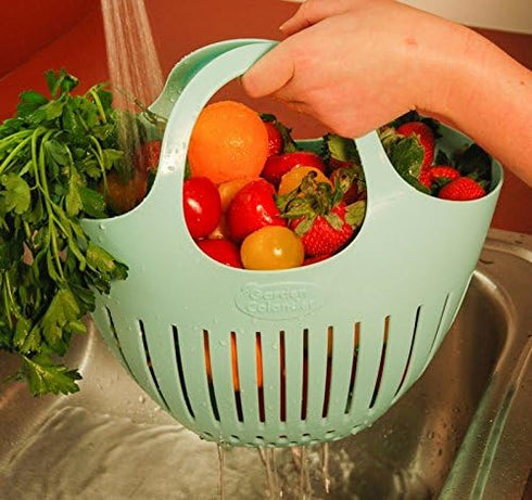 Hutzler Mini Colander garden basket, Small, Eggshell Blue...