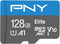 PNY 128GB Elite Mobile Accessories Class 10 U1 V10, A1 microSDXC Flash Memory Card for Mobile Devices - 100MB/s, Full HD, UHS-I, Micro SD...