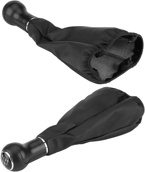 Acouto Car Gear Shift Knob Manual Shifter Knob with Gaiter Boot Cover for Golf 3 for Jetta MK3 1991-1998(5 Speed)...
