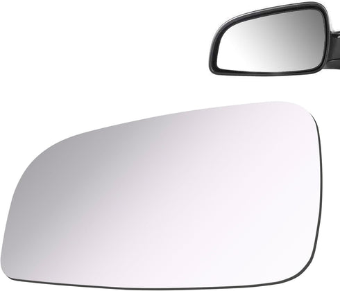 Mirror Glass fit for 2008 2009 2010 2011 2012 Chevrolet Malibu LS, LT 2007 2008 2009 Saturn Aura Driver Left Side Mirror Glass LH No Backing Plate...