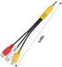 3.5mm Male to 3 RCA Female Video AV Component Adapter Cable for TCL TV, Ancable AV in Adapter 6-Inch 3.5mm Plug to Triple RCA Jack Audio/Video Spl...