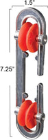 Household Essentials Metal Clothesline Spreader, Prevents Tangling and Twisting Clotheslines, Rust-Resistant, Silver and Red...
