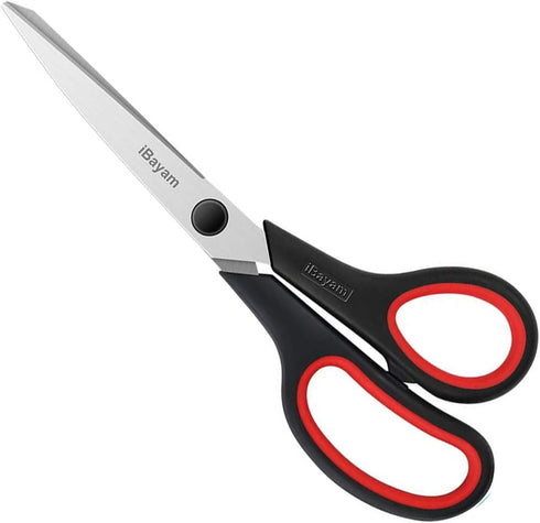 Hand-shears, Bulk 1-Pack, 2.5mm Thickness Ultra Sharp Blade Shears with Comfort-Grip Handles for Home School Tool Craft...