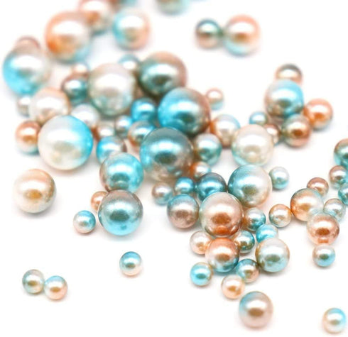 Beads 1140pcs Mix Rainbow Gradient Color Round 4 6 8 10mm Imitation Pearl No Holes for DIY Handmade Jewelry Making Craft...