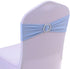 Tvoip 10PCS Chair Cover Stretch Band with Buckle Slider Sashes Bow Wedding Banquet Chair Decoration (Light Blue)...