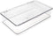 Isaac Jacobs Small Stackable Organizer Bin (10.75” x 6.5” x 2.4”) w Hinged Lid Clear Storage Box Home Office School Fridge Bathroom Kitchen Pantry...