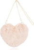 Heart Shape Handbag Cute Girls Purse - Fluffy Faux Fur Bag Women Crossbody, Valentines Day Bow Tie Ribbon Shoulder...