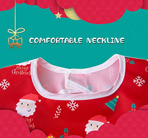 Little Dimsum Full Sleeved Feeding Bib 2 Pack,Baby & Toddler Waterproof Bib Apron,Food Protection Large Pocket Eating Smock 6-48 Months...