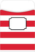 BARKER CREEK Peel & Stick Library Pockets, Wide Stripes, 3 Designs, Great for Holding Library, Index, and Flash Cards, Hall Passes, Recipes, and M...