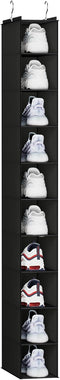 Hanging Shoe Organizer, 10-Shelf Closet Shoe Organizers, Hanging Shoe Storage, Black...
