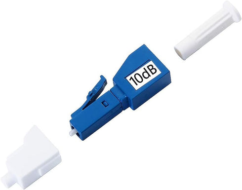 2 Pack Single Mode LC 10dB Fiber Optic Attenuator, LC/UPC in-Line Fiber Attenuator, Male to Female, Single-mode Fixed, SM, dB Options: 3dB, 5dB, 7...