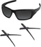2 Pairs Upgraded Soft Silicone Replacement Temple Sleeve Ear Socks for Oakley Valve OO9236 Sunglasses, Perfectly Fit, Black...